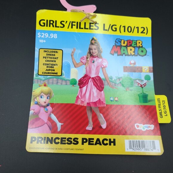Halloween Princess Peach Girls Dress Up Costume , NWT - Picture 6 of 15